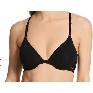 Natori Bra 728309 Lush Front Close Contour underwire black size 34DD 34E